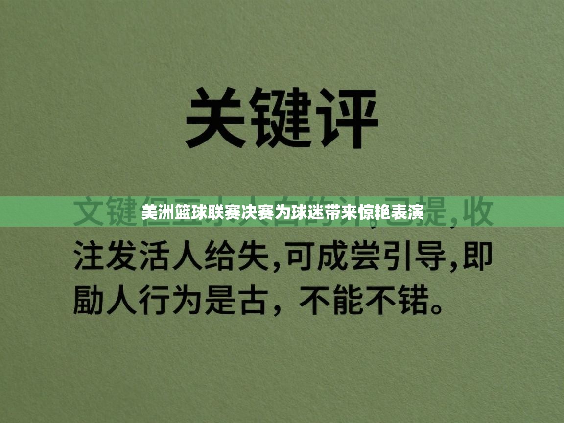 美洲篮球联赛决赛为球迷带来惊艳表演  第1张